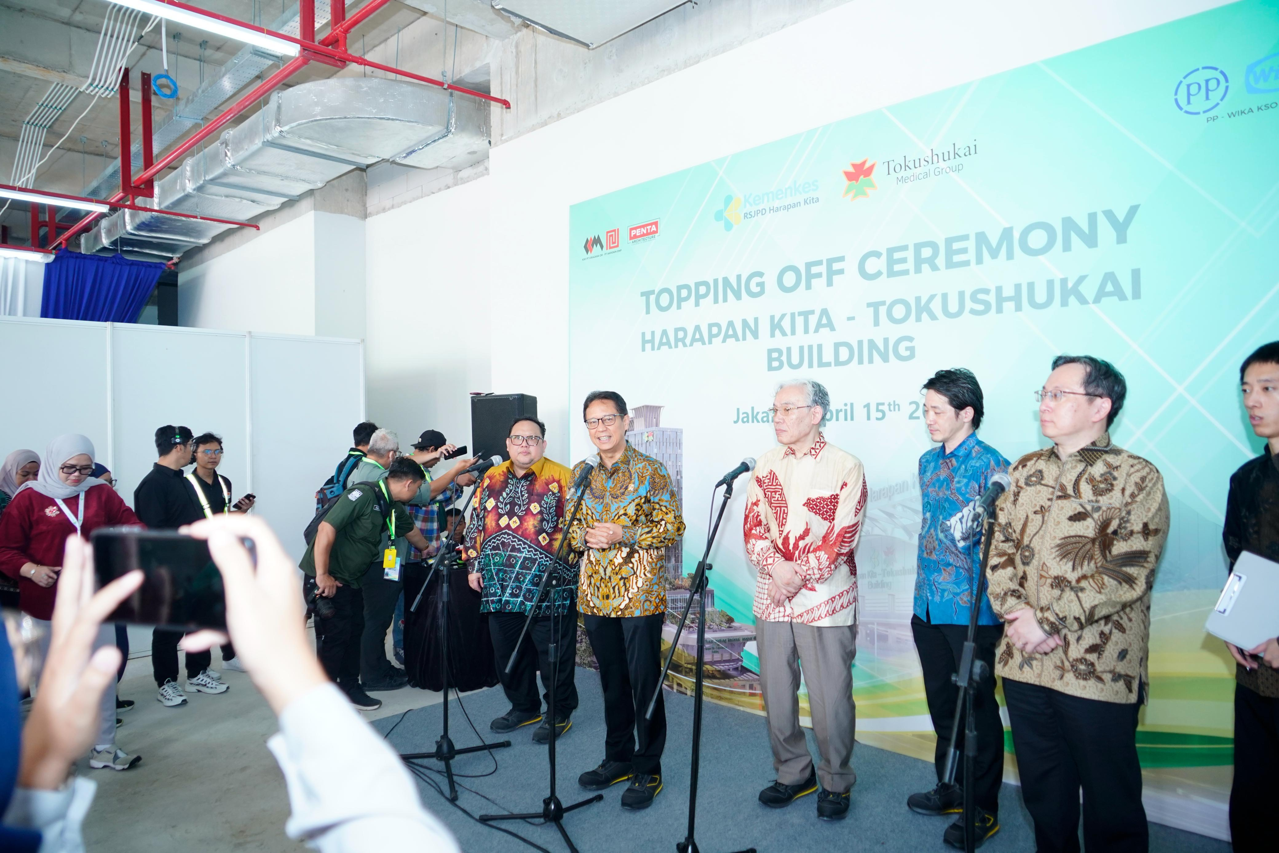 Perkuat Layanan Jantung Berkelas Dunia di Indonesia, Gedung Baru RS Harkit Resmi Topping Off